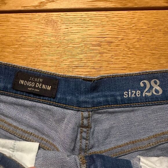 J. Crew Jean shorts indigo denim raw hem cuff medium wash 28 - Picture 2 of 9